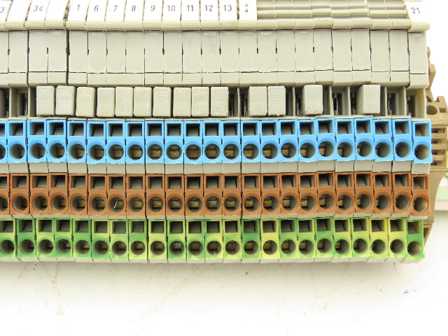 Wago 280 4-Wire 20A Grounding Terminal 380V 2.5mm² 20A DIN Rail 31" Lot of 64