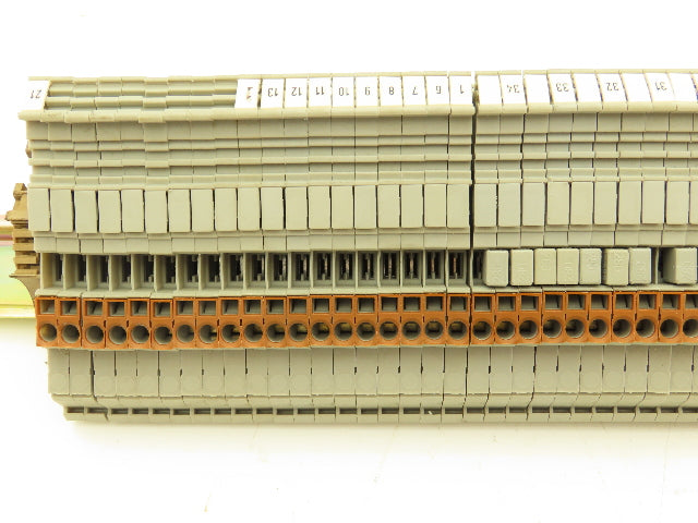 Wago 280 4-Wire 20A Grounding Terminal 380V 2.5mm² 20A DIN Rail 31" Lot of 64