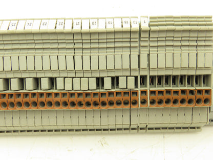 Wago 280 4-Wire 20A Grounding Terminal 380V 2.5mm² 20A DIN Rail 31" Lot of 64