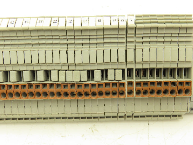 Wago 280 4-Wire 20A Grounding Terminal 380V 2.5mm² 20A DIN Rail 31" Lot of 64