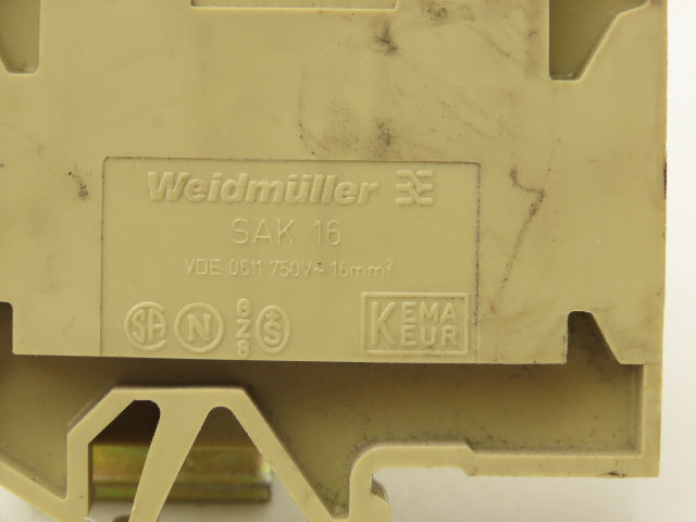 Weidmuller SAK 2.5mm² 750V Terminal DIN Rail 46.5" Lot of 172