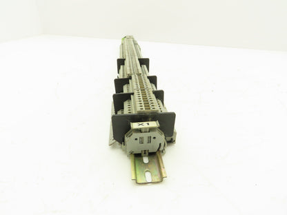 3, 4, 6-Wire Terminal DIN Rail 30" Lot of 91