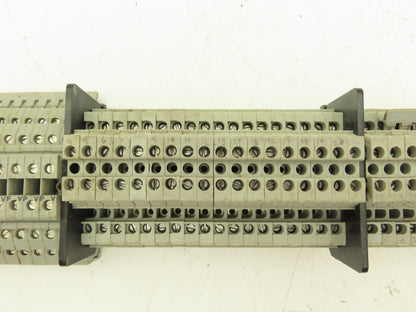 3, 4, 6-Wire Terminal DIN Rail 30" Lot of 91
