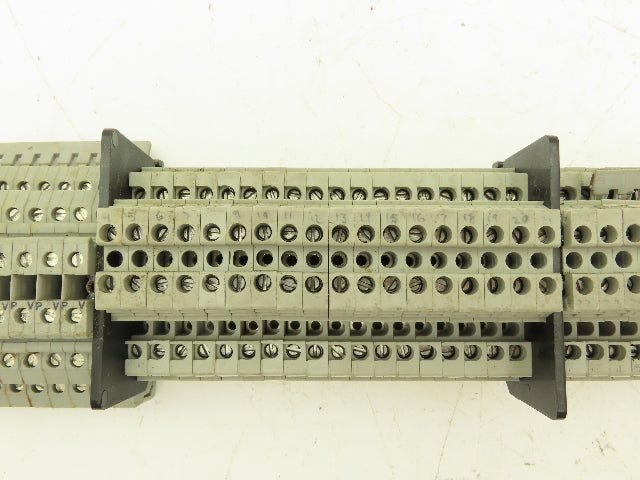 3, 4, 6-Wire Terminal DIN Rail 30" Lot of 91