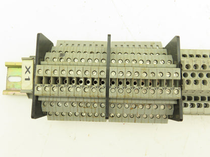 3, 4, 6-Wire Terminal DIN Rail 30" Lot of 91