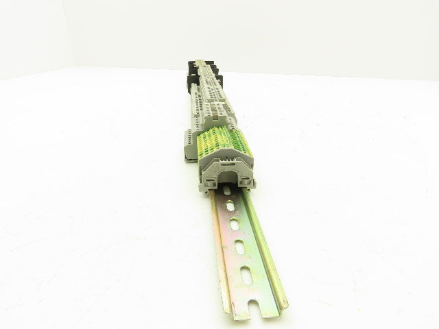 3, 4, 6-Wire Terminal DIN Rail 30" Lot of 91