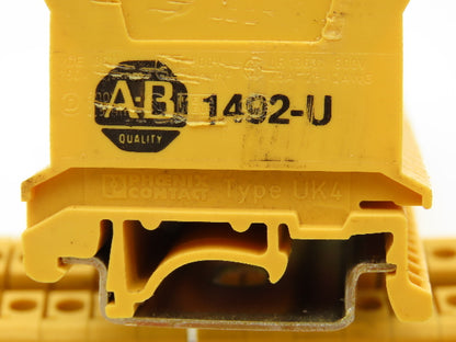 1492-U Orange Terminal 4mm² 28-12AWG 25A DIN Rail Lot of 167