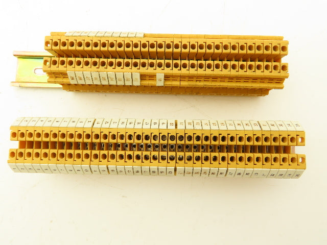 1492-U Orange Terminal 4mm² 28-12AWG 25A DIN Rail Lot of 167