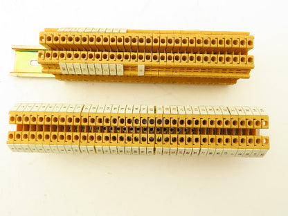 1492-U Orange Terminal 4mm² 28-12AWG 25A DIN Rail Lot of 167