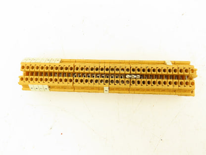 1492-U Orange Terminal 4mm² 28-12AWG 25A DIN Rail Lot of 167