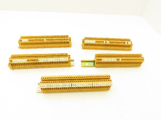 1492-U Orange Terminal 4mm² 28-12AWG 25A DIN Rail Lot of 167