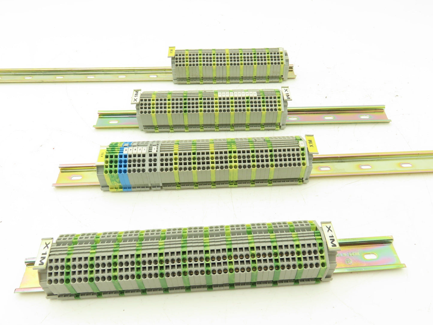 Wago 280 3-Wire 20A Terminal 600V 2.5mm² 28-12AWG DIN Rails Lot of 159