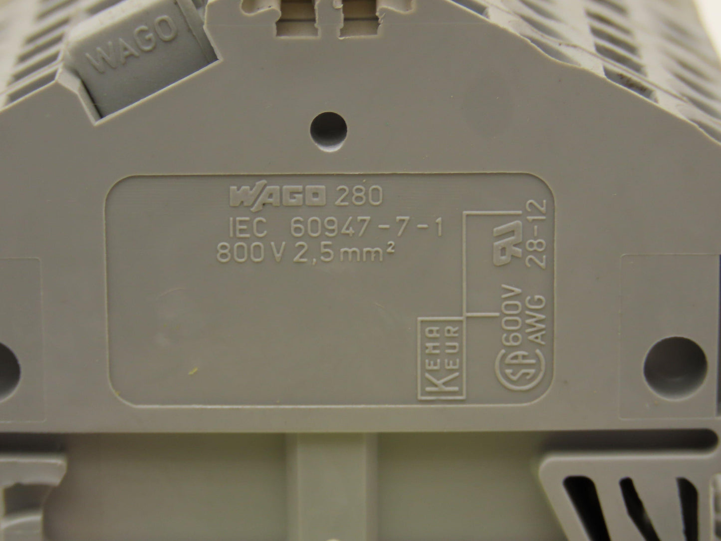 Wago 280 3-Wire 20A Terminal 600V 2.5mm² 28-12AWG DIN Rails Lot of 159