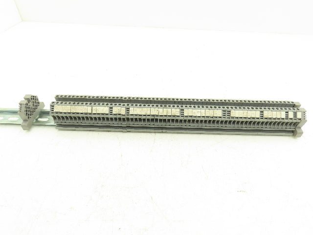 MI Euro 2.5mm² 20A Terminal 600V 24-12AWG DIN Rails Lot of 185