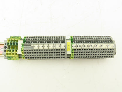 Wago 280 3-Wire 20A Terminal 600V 2.5mm² 28-12AWG DIN Rails Lot of 215