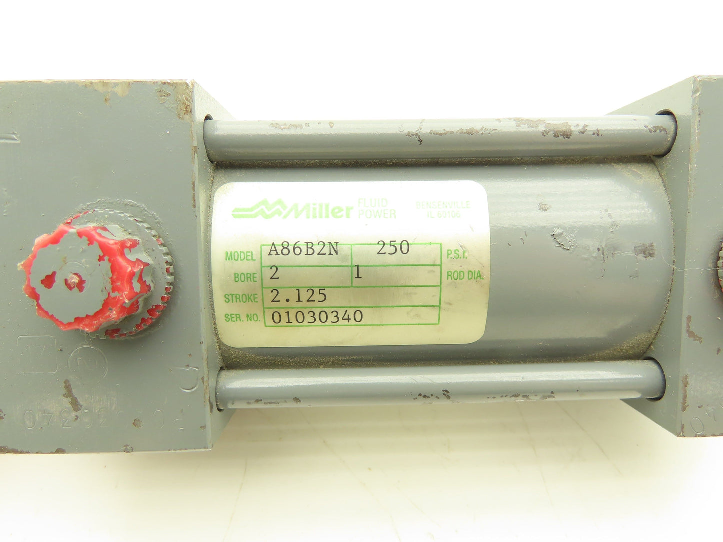 Miller A86B2N Pneumatic Air Cylinder 2" Bore 2-1/8" Stroke Clevis Mt