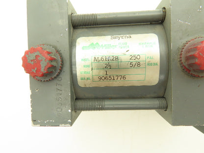 Miller AL61K2B Pneumatic Air Cylinder 2.5" Bore 1" Stroke 250psi Flange Mount