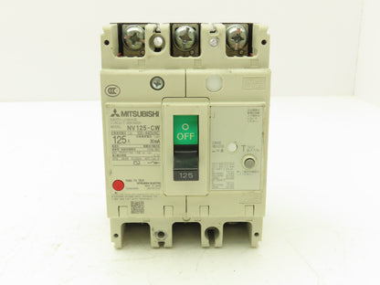 Mitsubishi Electric NV125-CW 125A Circuit Breaker 100-440VAC 3-Pole F-1S Handle