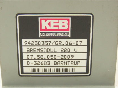 KEB Bremsodul Braking Resistor Module 39O 220V Circuit Board