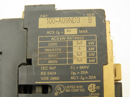 Allen Bradley Motor Starter Reversing Contactor 575V 7.5HP 40A 3 PH Set Lot of 5