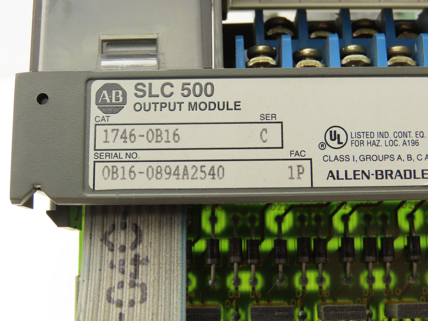 Allen Bradley 1746-OB16 SLC 500 Output Module Series C, D Broken Door Lot of 8