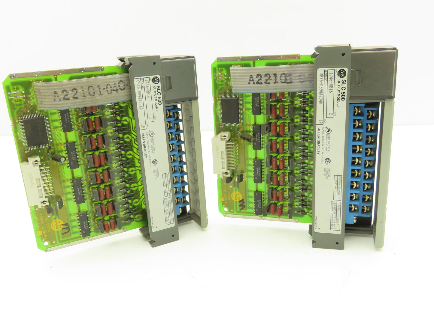 Allen Bradley 1746-OB16 SLC 500 Output Module Series C, D Broken Door Lot of 8