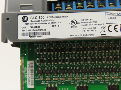 Allen Bradley 1746-OB16 SLC 500 Output Module Series C, D Broken Door Lot of 8