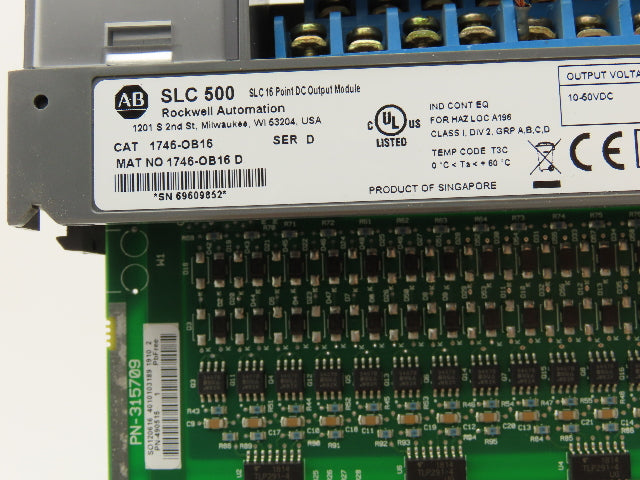 Allen Bradley 1746-OB16 SLC 500 Output Module Series C, D Broken Door Lot of 8