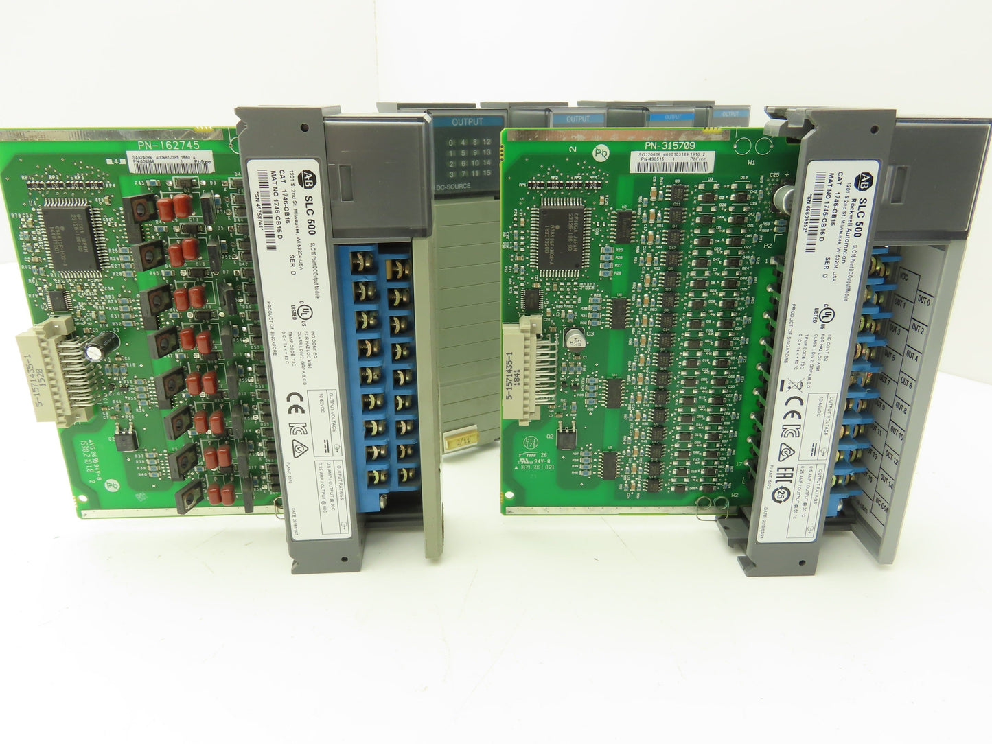 Allen Bradley 1746-OB16 SLC 500 Output Module Series C, D Broken Door Lot of 8