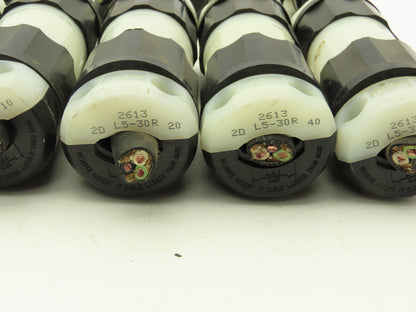Leviton 2611 L5-30P 2613 L5-30R Male-Female Pair Twist Lock 30A 125V Lot of 10