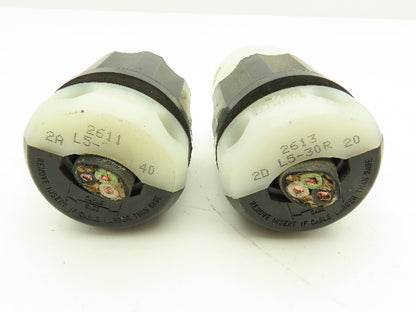 Leviton 2611 L5-30P 2613 L5-30R Male-Female Pair Twist Lock 30A 125V Lot of 10