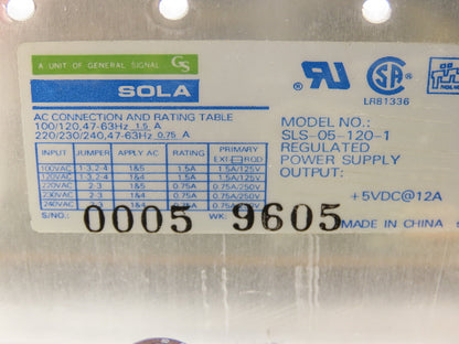 Sola SLS-05-120-1 Open Frame Power Supply Module 120/240V 5V 12A Lot of 2