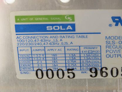 Sola SLS-05-120-1 Open Frame Power Supply Module 120/240V 5V 12A Lot of 2