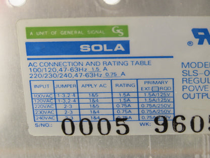 Sola SLS-05-120-1 Open Frame Power Supply Module 120/240V 5V 12A Lot of 2