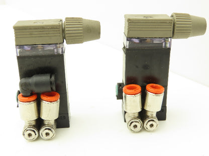 Burkert 017143 Pneumatic Air Solenoid Block Single Valve Manifold 24V Lot of 8