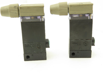 Burkert 017143 Pneumatic Air Solenoid Block Single Valve Manifold 24V Lot of 8