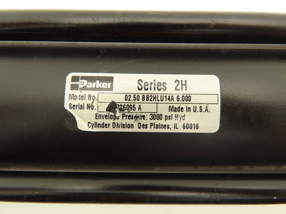 Parker Series 2H BB2HLU14A Hydraulic Cylinder 2.5" Bore 6" Stroke Clevis Mount