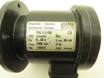 Hubner POG 9 D 250 Digital Tacho Incremental Encoder 9-30VDC 12k RPM