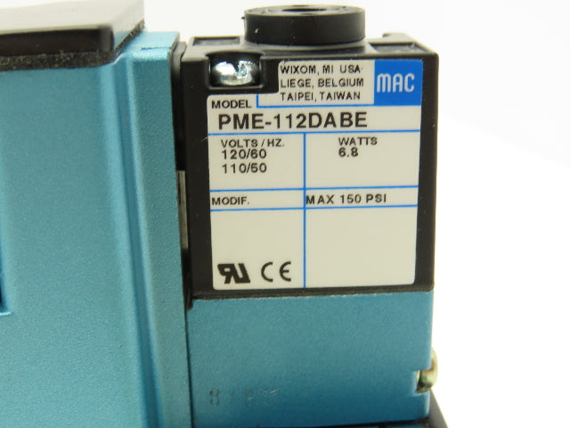 MAC 6211C-111-PM-112DA 4/2 Single Solenoid Operated Control Valve 120V