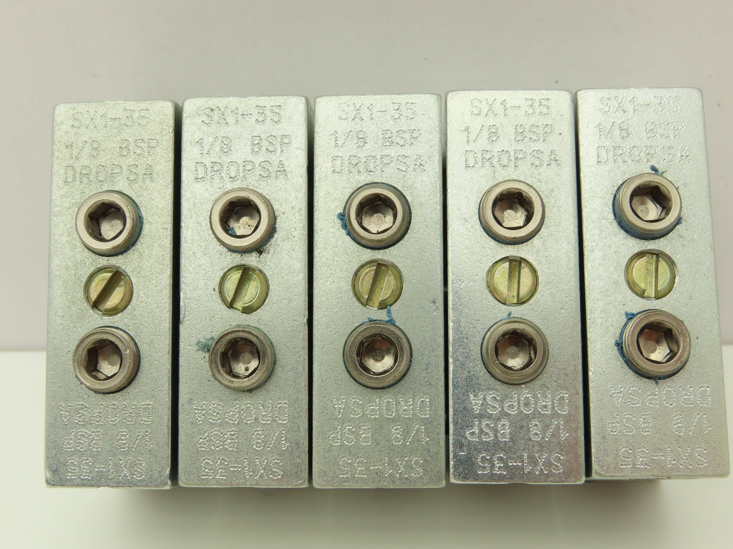 DropsA SX1-35 Modular Lubricator Divider Valve Block 1/8" BSP Lot of 5