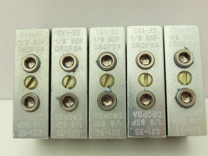 DropsA SX1-35 Modular Lubricator Divider Valve Block 1/8" BSP Lot of 5