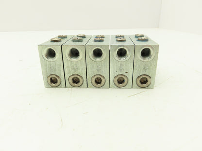 DropsA SX1-35 Modular Lubricator Divider Valve Block 1/8" BSP Lot of 5