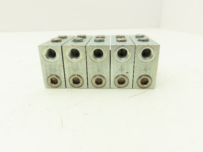 DropsA SX1-35 Modular Lubricator Divider Valve Block 1/8" BSP Lot of 5