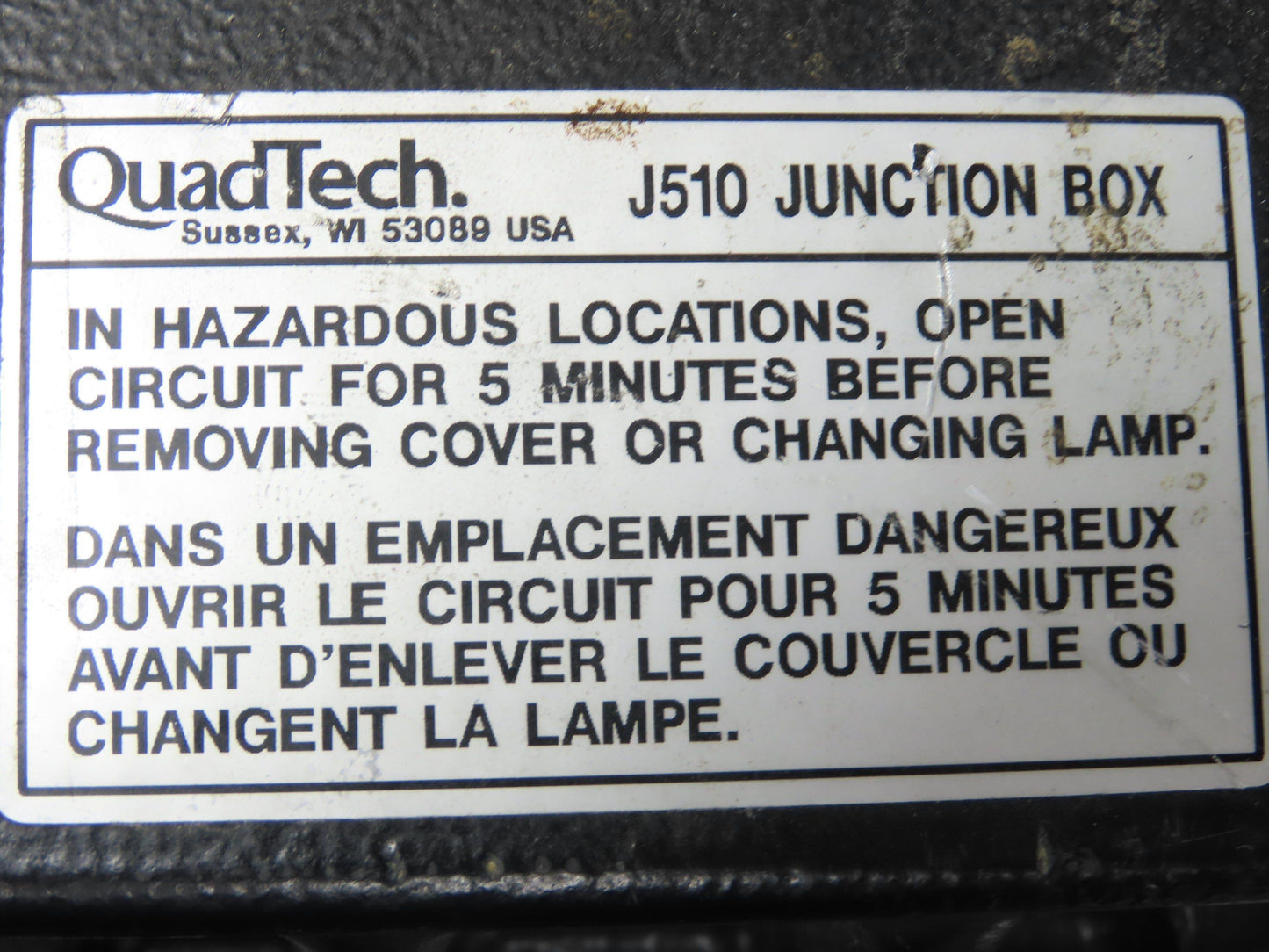 PressTech AGC Photo Eye Alignment Scanner Control Junction Box