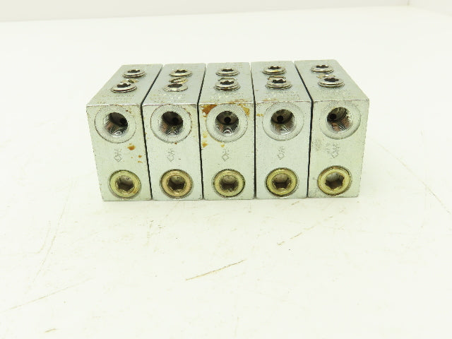 DropsA SX1-15 Modular Lubricator Divider Valve Block 1/8" BSP Lot of 5