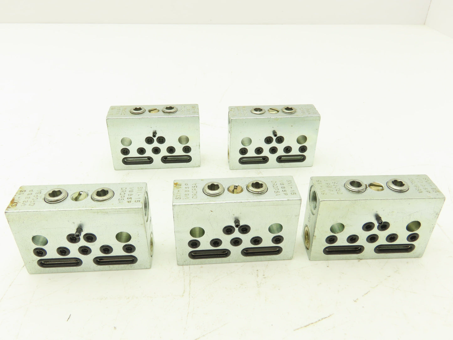 DropsA SX1-15 Modular Lubricator Divider Valve Block 1/8" BSP Lot of 5