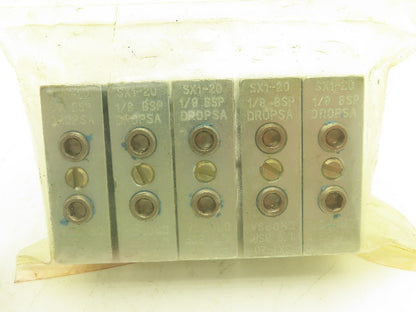 DropsA SX1-20 Modular Lubricator Divider Valve Block 1/8" BSP Lot of 6