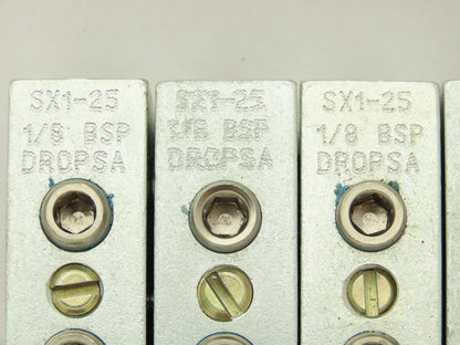 DropsA SX1-25 Modular Lubricator Divider Valve Block 1/8" BSP Lot of 6