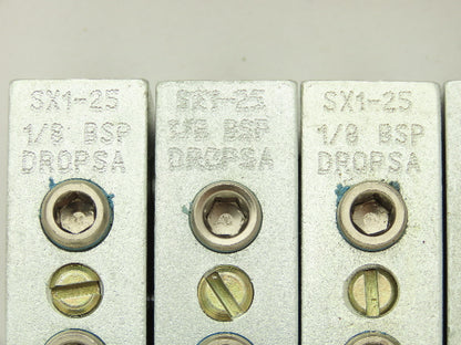 DropsA SX1-25 Modular Lubricator Divider Valve Block 1/8" BSP Lot of 6