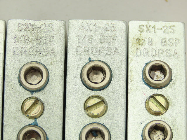DropsA SX1-25 Modular Lubricator Divider Valve Block 1/8" BSP Lot of 6